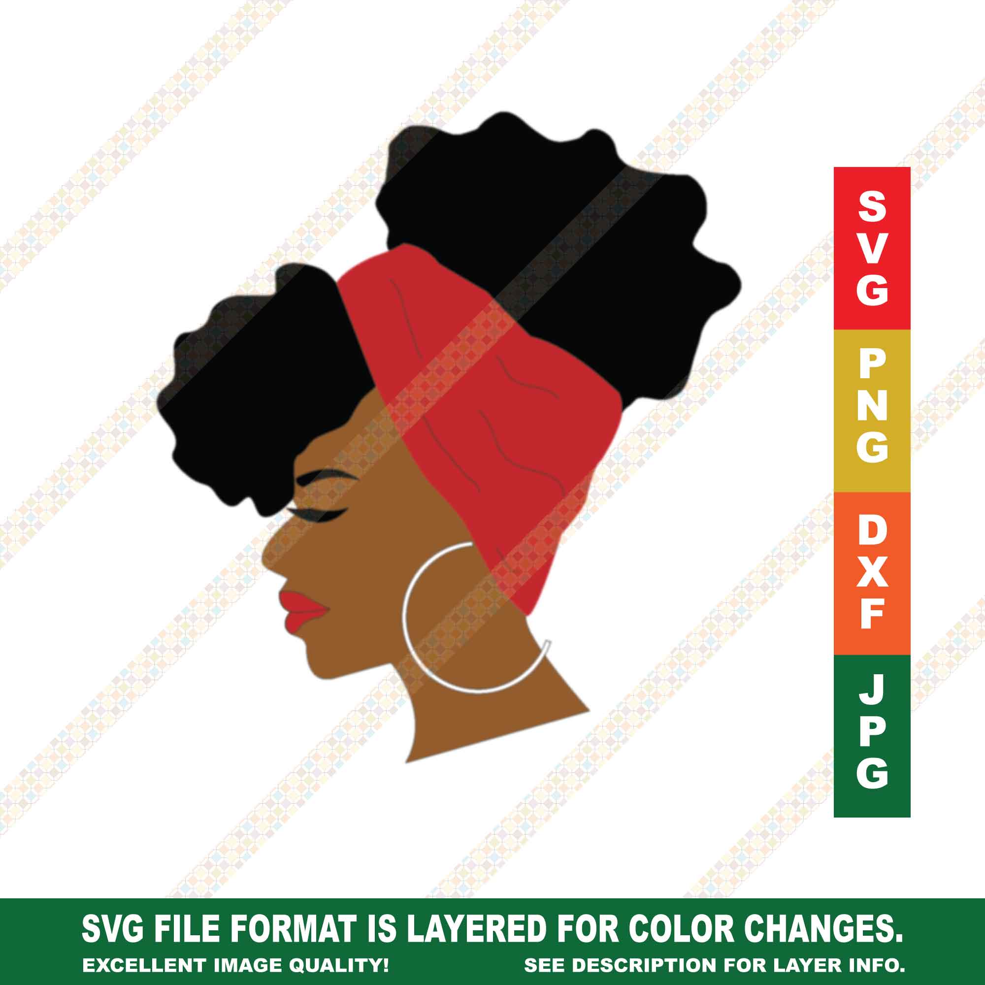 Afro Puff SVG for Cricut