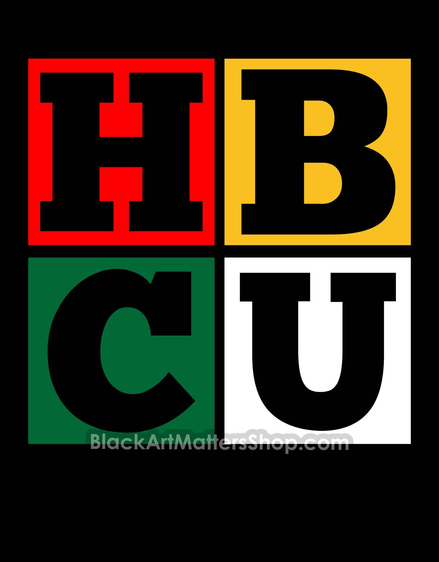 HBCU Block Letters Pride