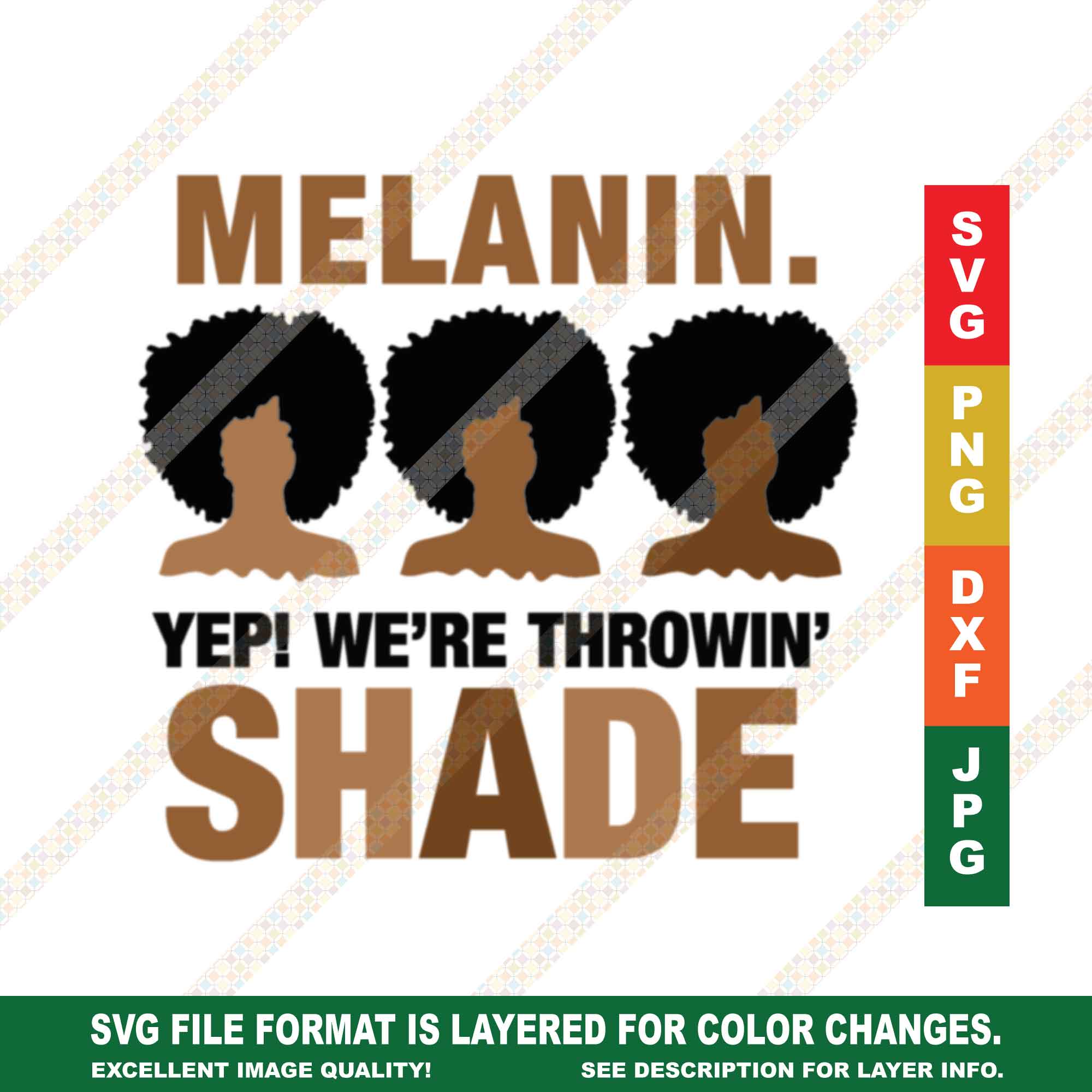 Melanin Throwin Shade Cricut SVG Cut File