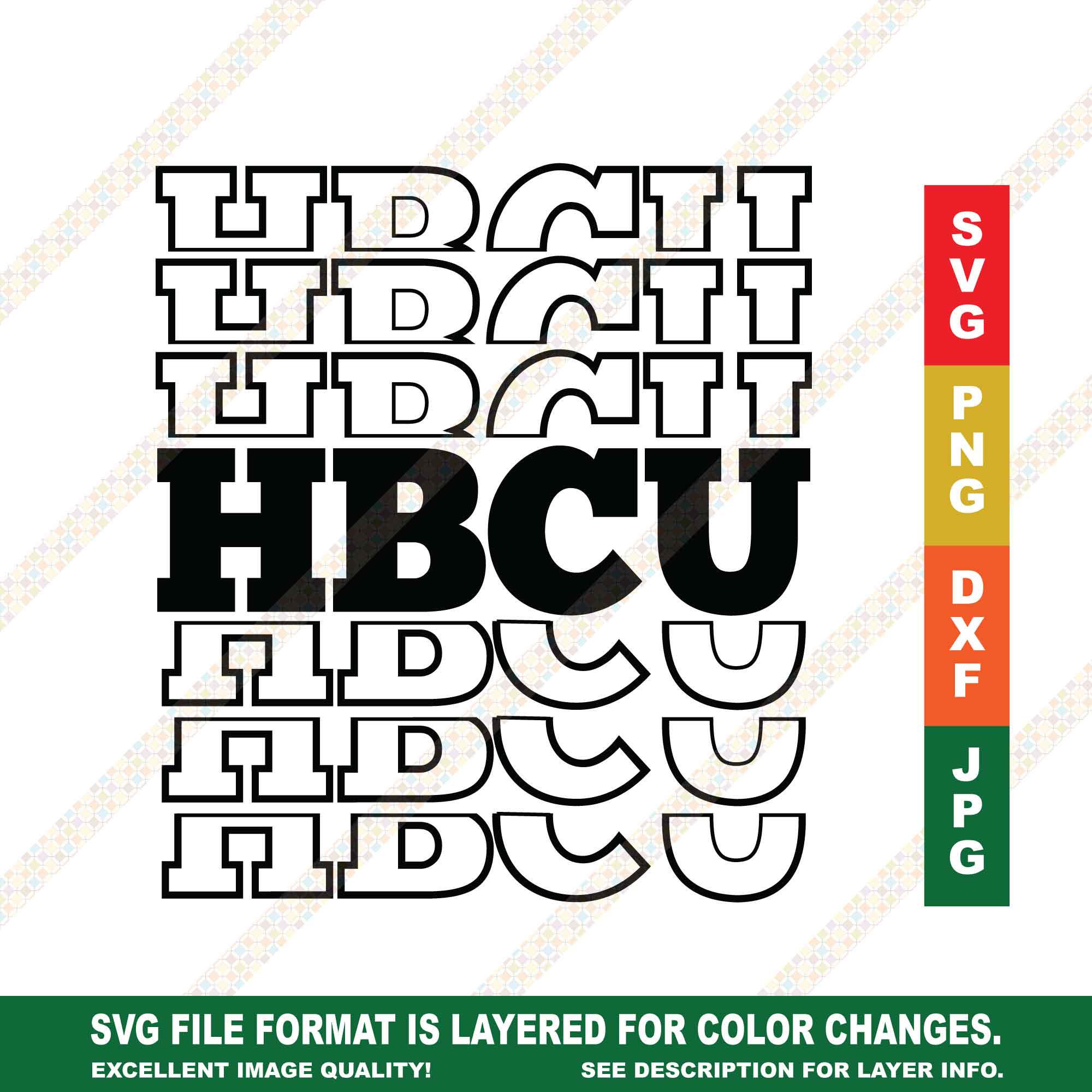 HBCU Repeat Stacked SVG