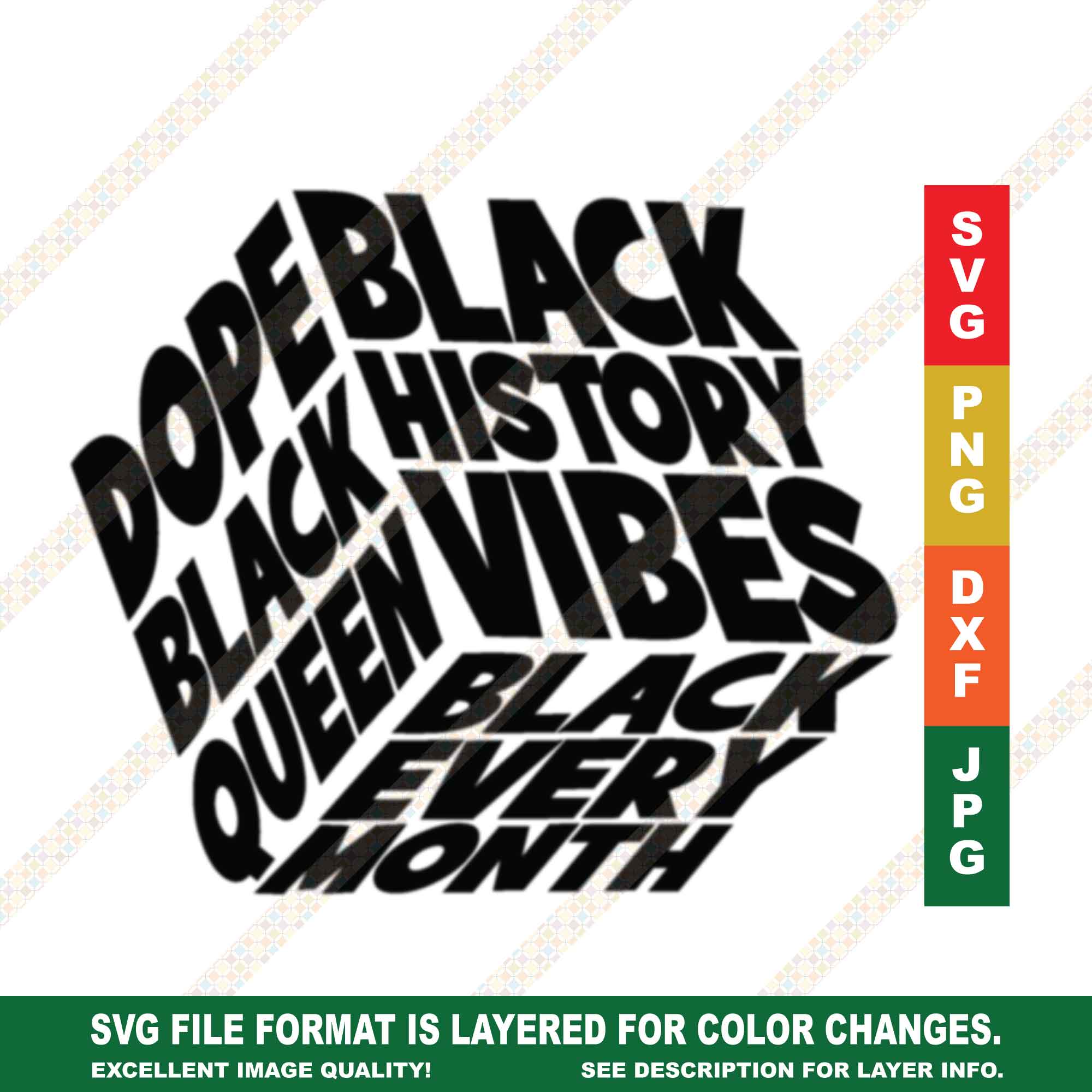 Black History Month Cube SVG